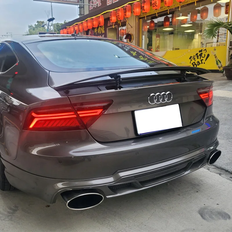 Auto Accessoires Grote Ovale Uitlaat Tip Voor Audi RS5 RS6 RS7 Dubbele Innerlijke Uitlaatpijp C8 A6 A7 Uitlaat Tip rvs Sproeier