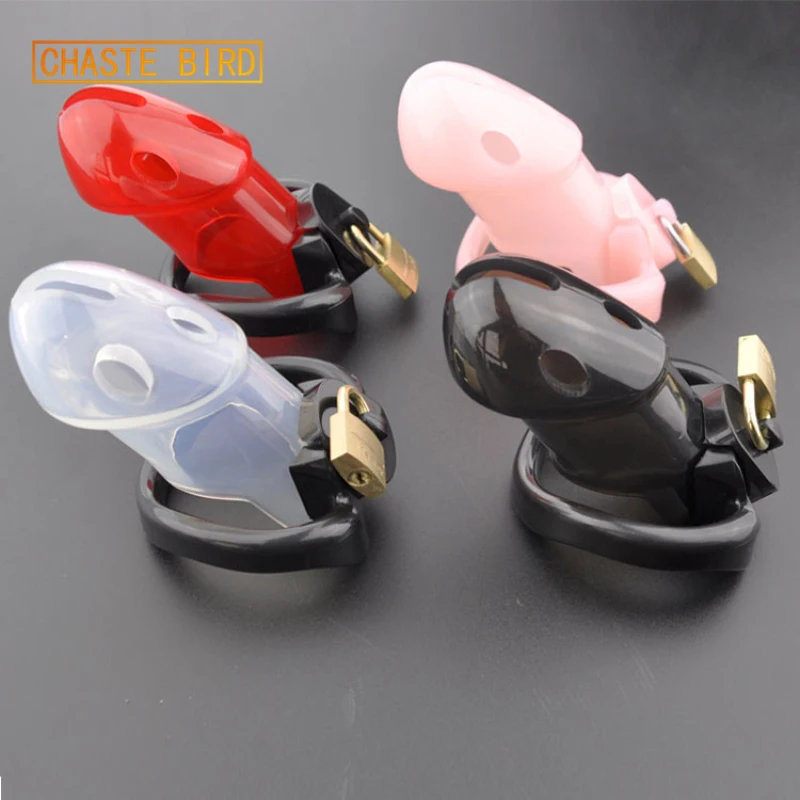 Chaste Bird Male Chastity Device Cock Cages Men\'s Virginity Lock with 3 Size Penis Ring Penis Lock Cock Ring Chastity Belt A163