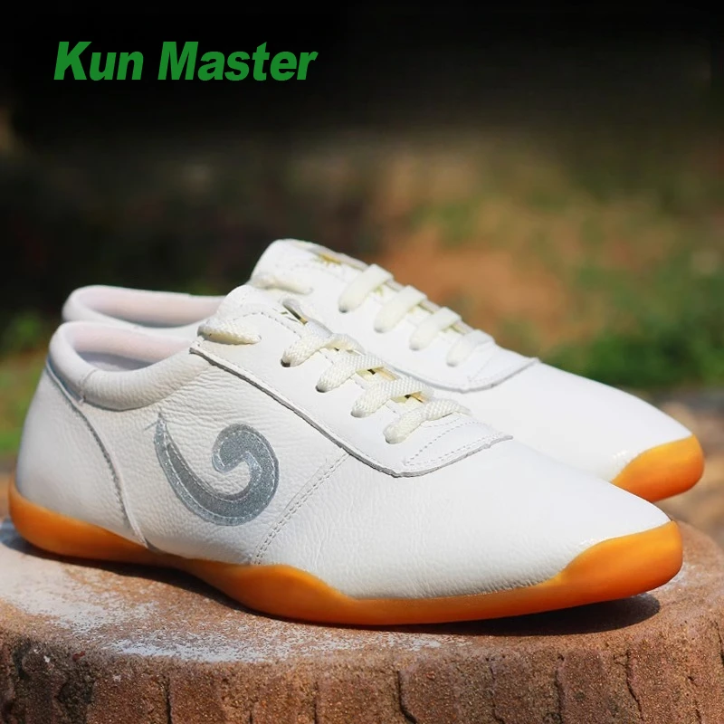 

Tai Chi Shoes Martial Arts Genuine Leather Premium Cowhide Lightweight Non Slip Wushu Shoes Comfortable Taiji Practice Footwear