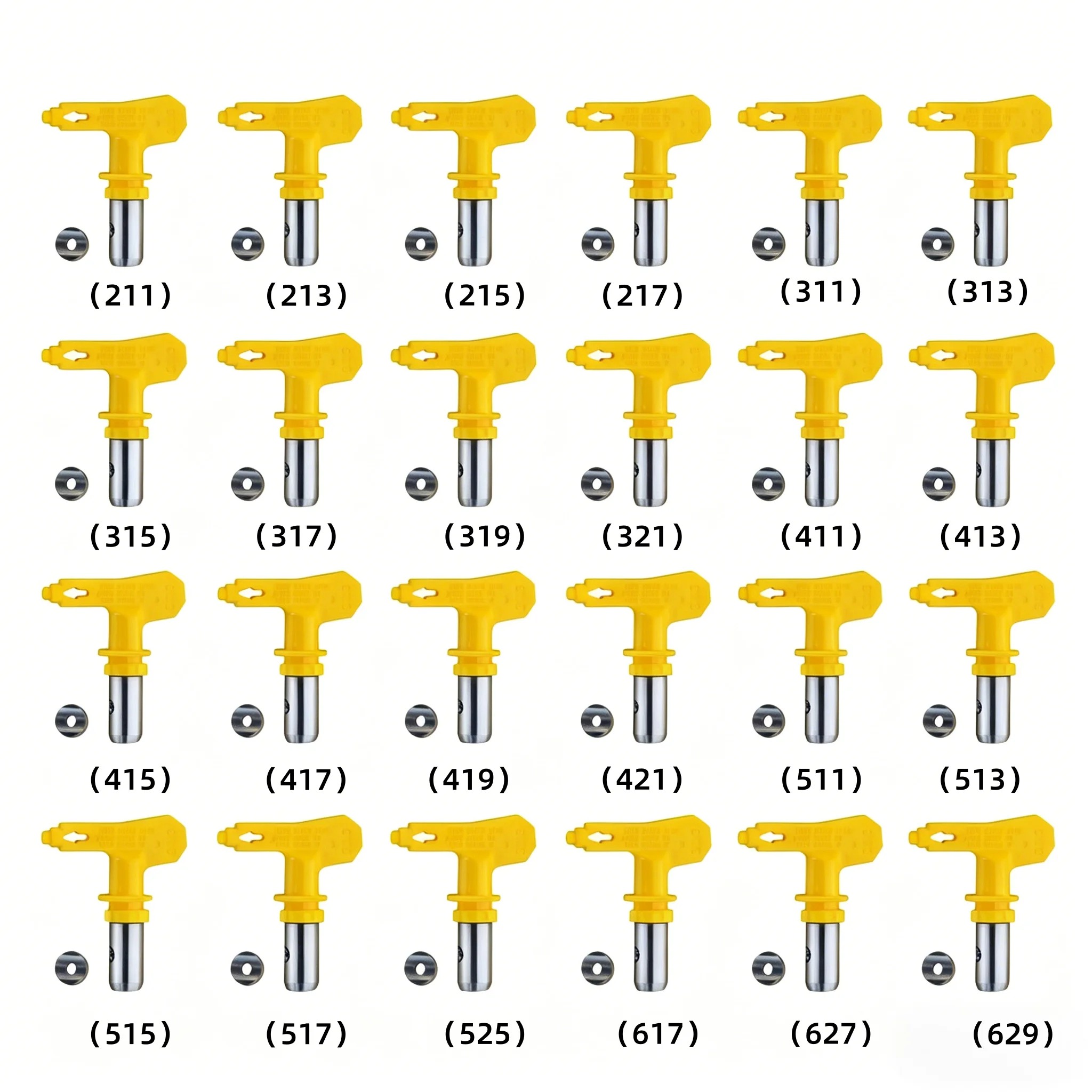 

Yellow Airless Spray Gun Tip Airless Paint Spray Tip SpraAirless Paint Sprayer Tips 311 515 517 Spray Tip Airless Spray Gun Tips