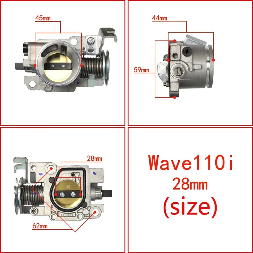 Motorcycle Racing Throttle Body 24/25/26/28/29/30/32/34mm For Wave110i 125i EX5 Dream Modified Throttle Body