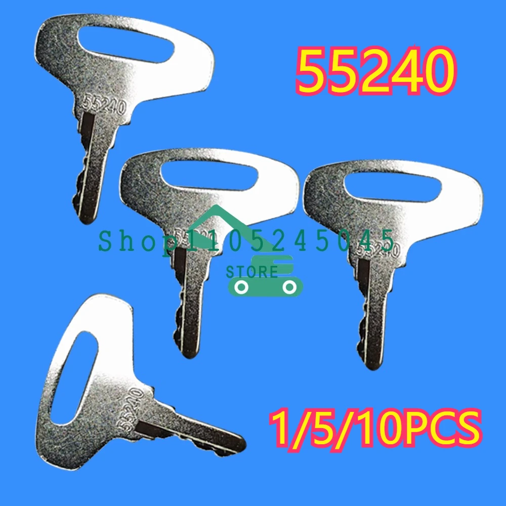 1/5/10Pcs Ignition Key 66711-55240 55240 Fit Kubota,Allmand, Finn, Gehl, Lay-Mor Tenant Thomas for Tractor Generator B&GL Series