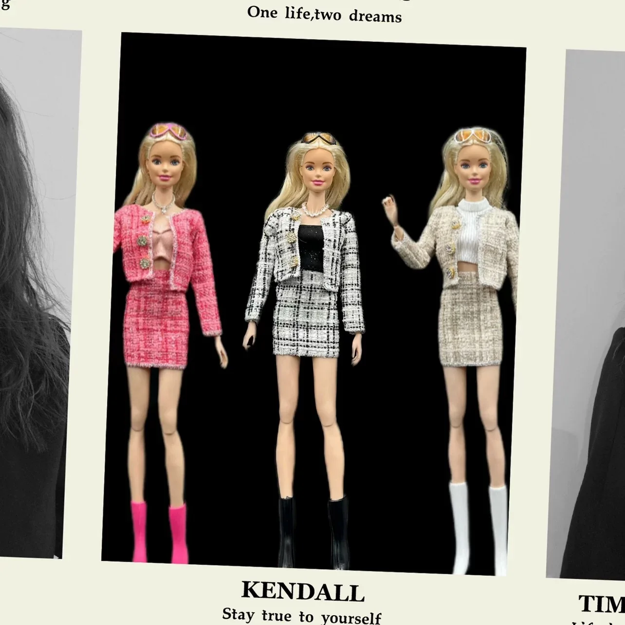 

30cm Doll Clothing Fashion Design Luxury Small Fragrance Style Jacket+Skirt Set 1/6 BJD Doll Trendy Dress Up Clothes