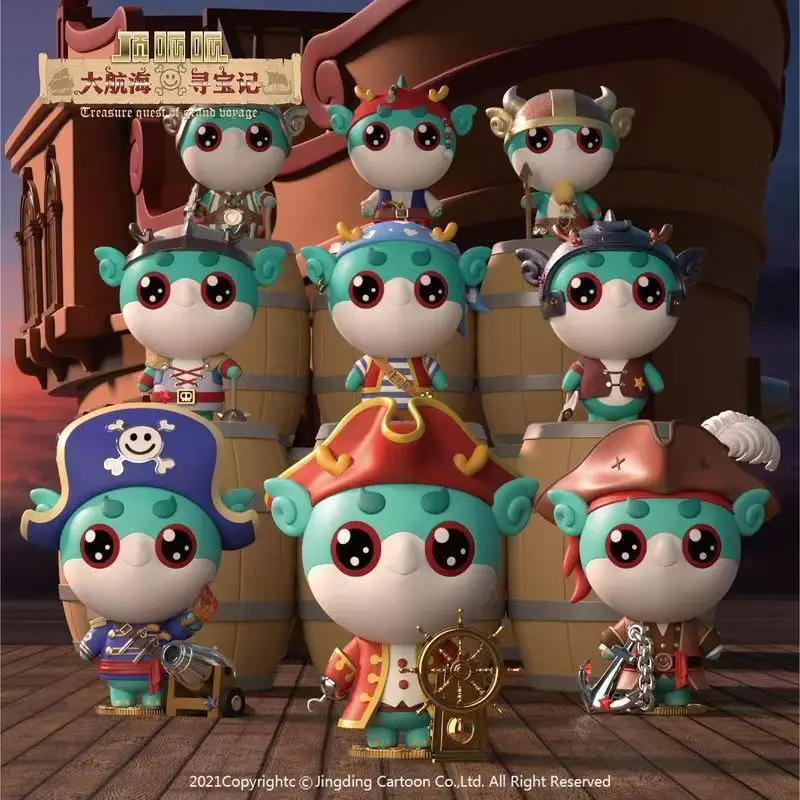 

Серия Treasure Voyage, фигурки слепых коробок, оригинальные коллекционные игрушки Dinggua Gua, милые настольные украшения, модные подарки в стиле аниме