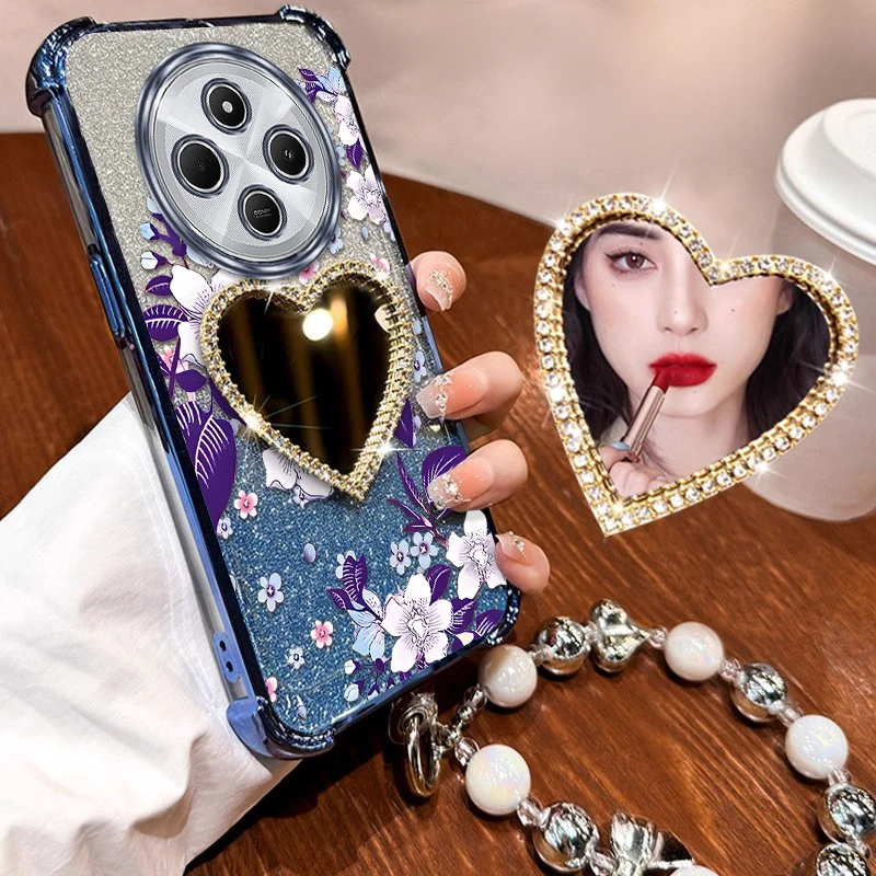 

14C Чехол-держатель для браслета с ароматными цветами для Xiaomi Redmi 14C 10C 13R 11A 12C 14R 15C 10 13C 13 10Power Cover