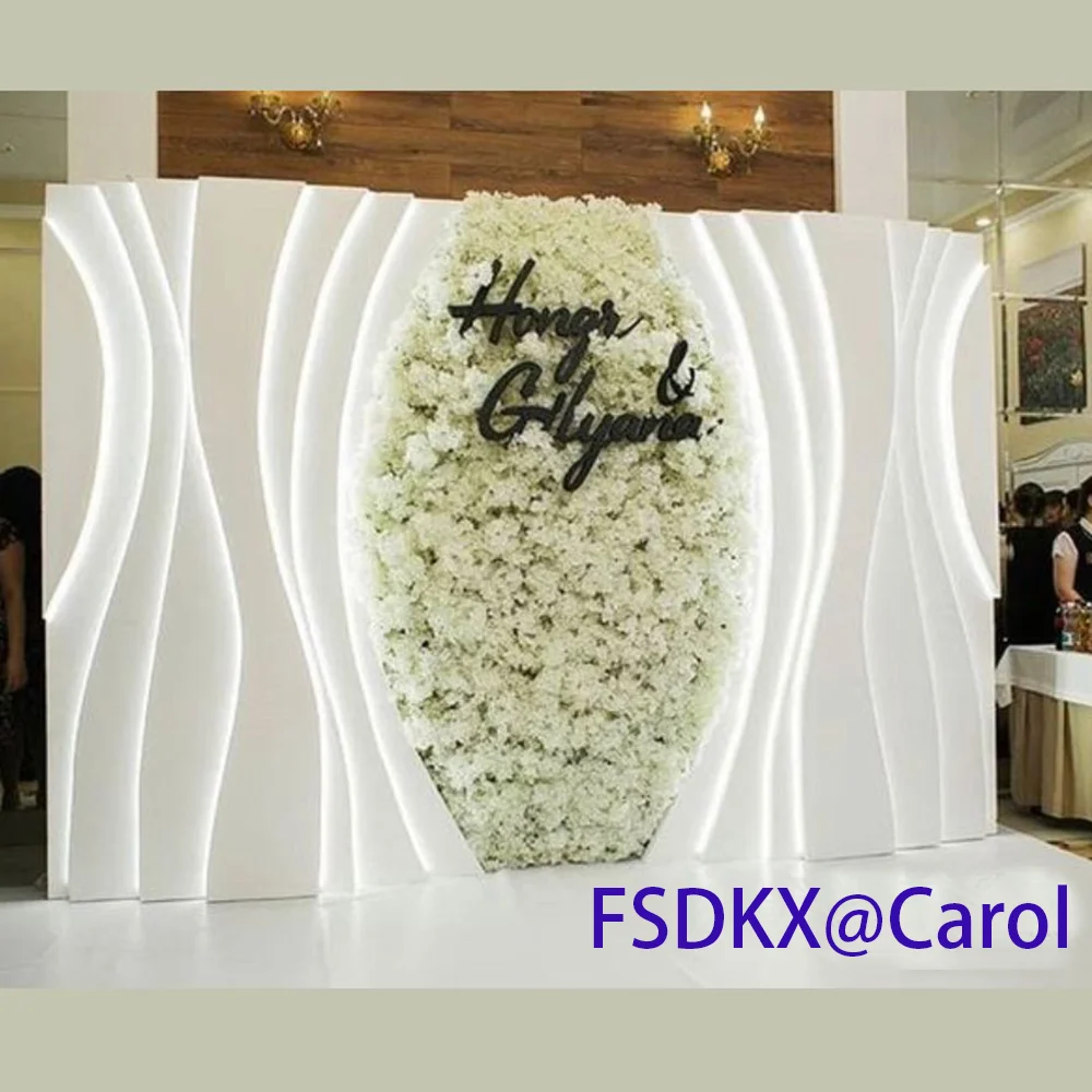 Luxury Pvc Acrylic Elegant Flower Decoration Wedding Backdrop For Giant Event Activity