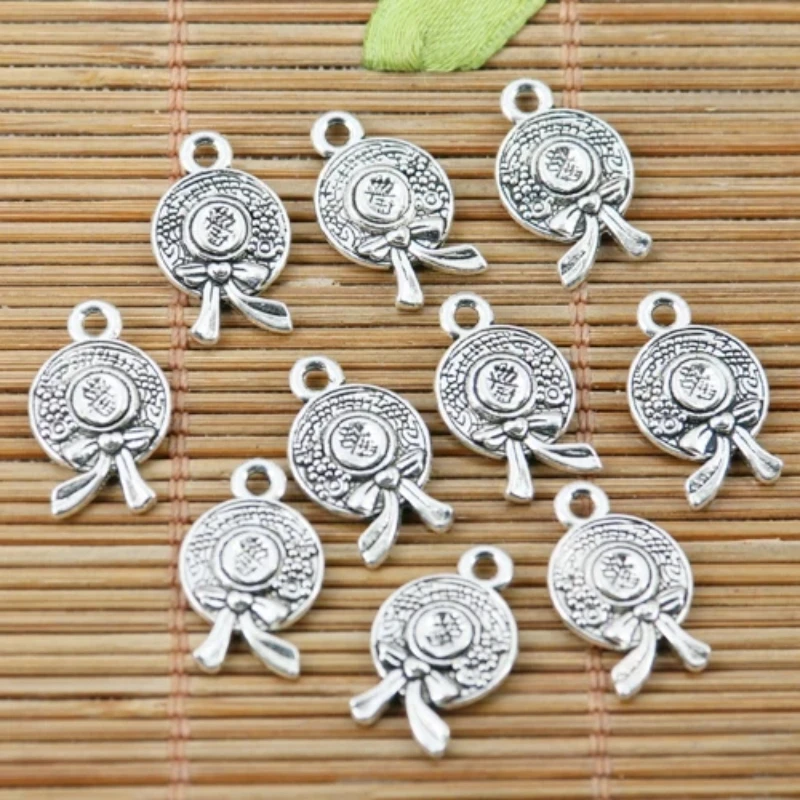 

30pcs 17*10mm Tibetan Silver Color Lovely Lady Hat Charms EF2237 Charms for Jewelry Making