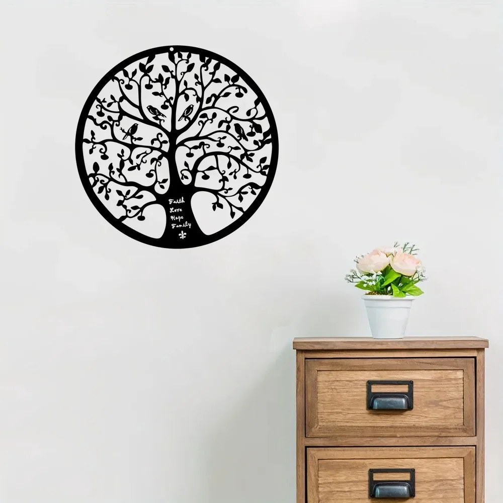 

Crafts 1pc, Tree Of Life Metal Wall Art 11"x11", Room Decor, Home Decor, Iron Art, Wall decoration, decor metal wall hanging