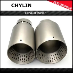 304 Matte Stainless Steel Car Universal Exhaust System Tip For BMW VW GTI MK7 Golf 7 Nozzle Single Muffler Pipe 1PCS