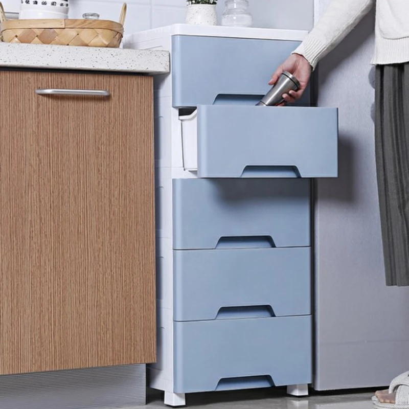 PK70: Korean Small Space Storage Cabinet, Macaron Multi-Layer Organizer, Heavy-Duty Unit, Impact-Resistant Drawer Organizer