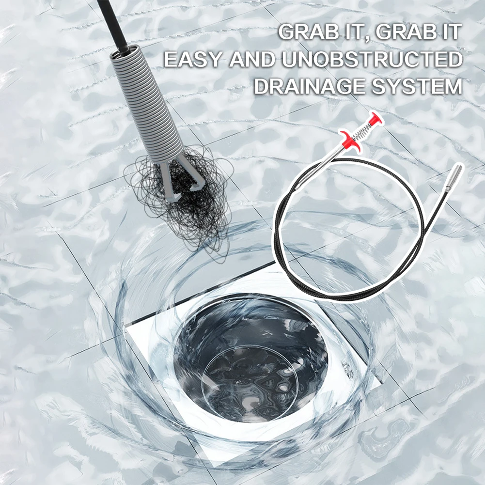 2M جرف المجاري GRIPPER مرنة مخلب الملاذات التقاط أدوات الأداة المنزلية الحوض الحوض الحوض التجريف تنظيف التصريف المنظف #4