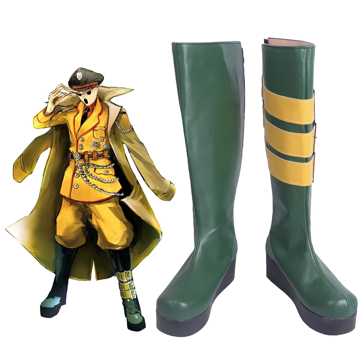 

Overlord Pandora's Actor Cosplay Shoes Anime Nazarick Area Guardian Green Tall Boots