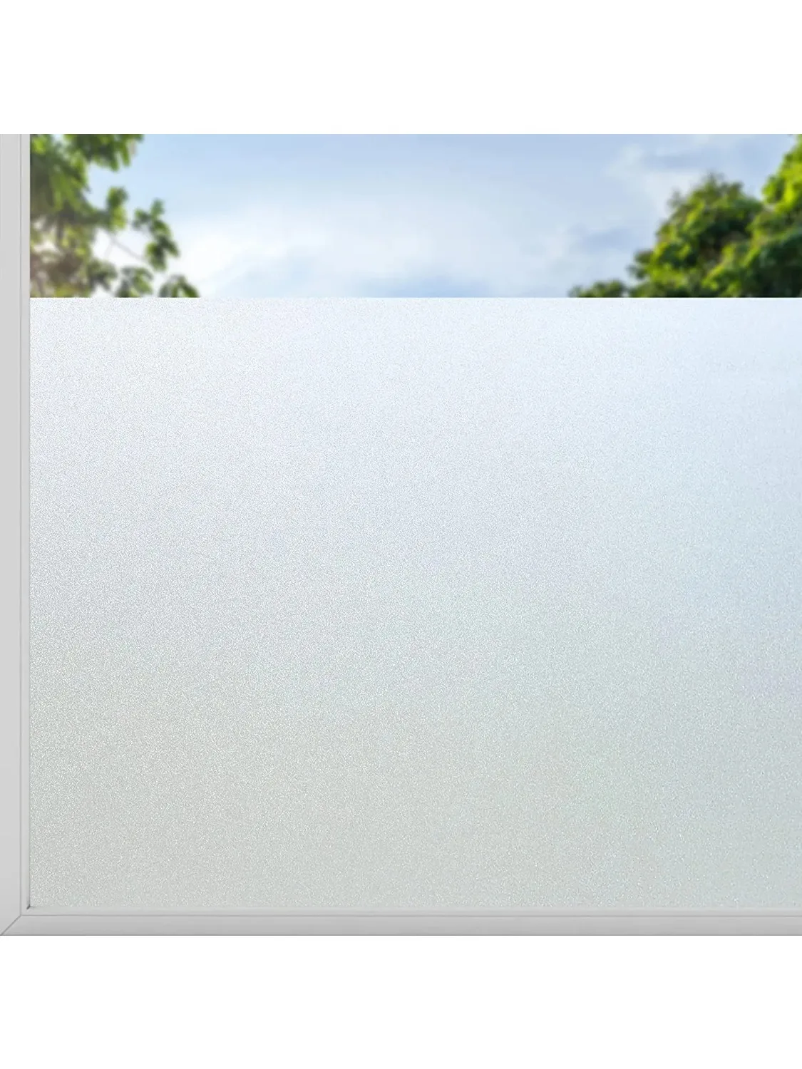 Matte Pure Window Privacy Film Frosted Glass Opaque Sun Blocking Covering Selbstklebende Vinyl-Aufkleber für die Badezimmerdekoration