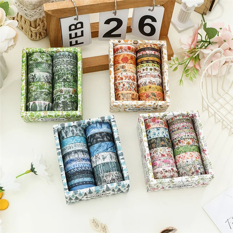 18Pcs Washi Tape Scrapbooking Supplies Washitape Diary Decoration Cinta Adhesiva Washi Tapes