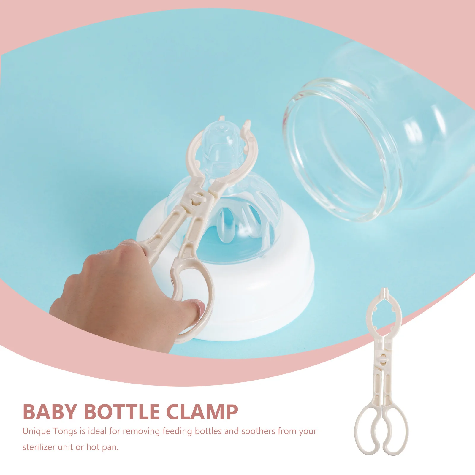 

3Pcs Nursing Bottle Clamp Baby Feeding Tong Plastic Anti-Skid Clamp Easily Nip Hot Bottles Soothers Protect Hands