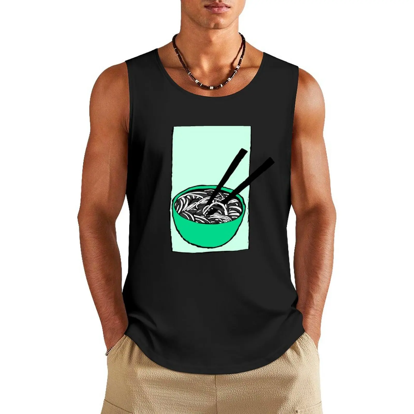 

The Soup of Black & White Tank Top mens designer clothes T-shirt Men's gym anime Men's gym clothing
