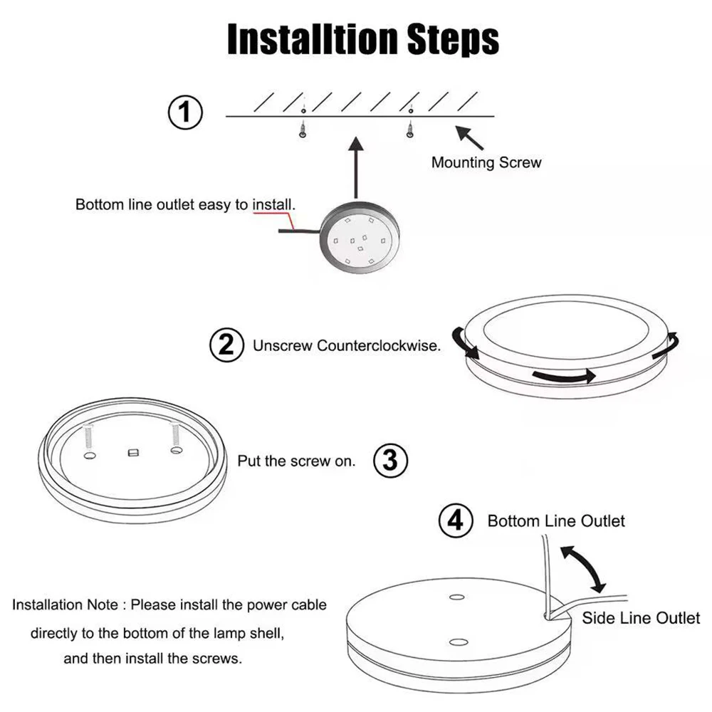 4PCS Camper Lighting Caravan RV Light DC12V LED Indoor Light Car Interior LED Reading Light Car Ceiling Lighting 3000K/6000K
