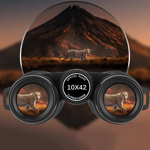 Imagen 2 del producto Binoculares HD gran angular, sistema de prisma de BAK-4, resistente al agua, telescopio remoto de gran aumento 10x42, preferido para caza y senderismo