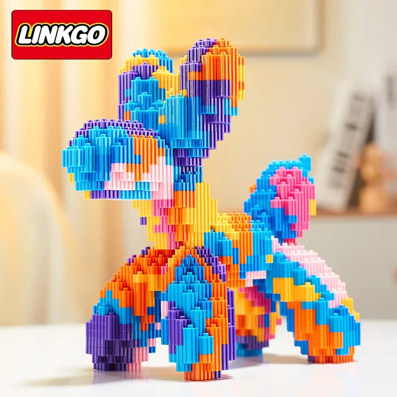 Linkgo バルーン犬接続ビルディングブロック DIY 組み立てられたカラフルな犬ミニレンガフィギュアおもちゃ家の装飾のため