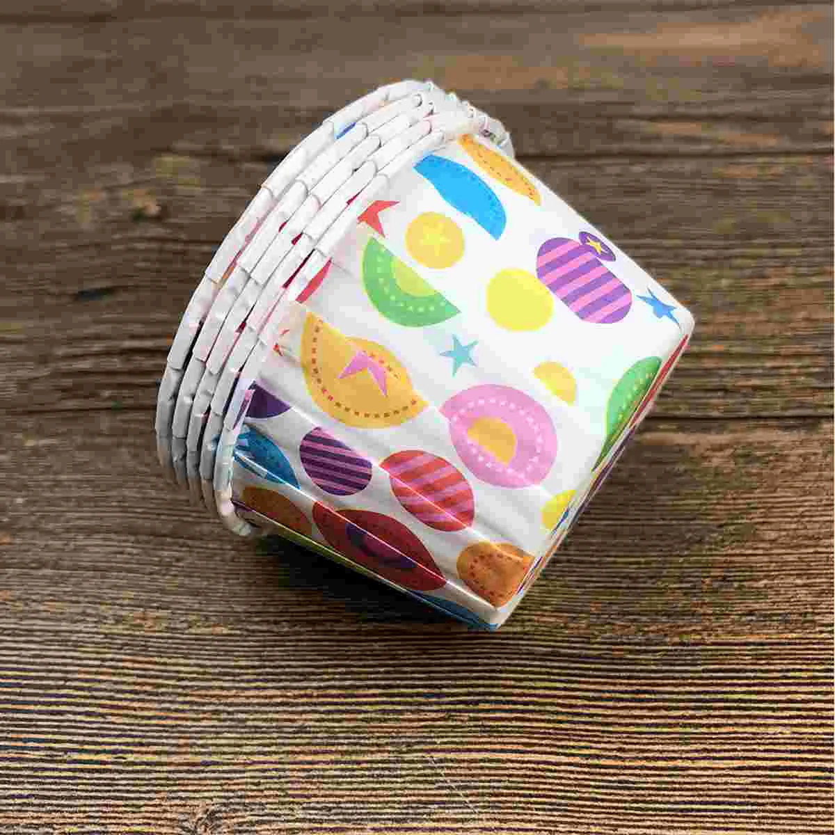 100 Pcs Cupcake Wrappers Paper Cups High Temperature Resistance Mini Liners Papers