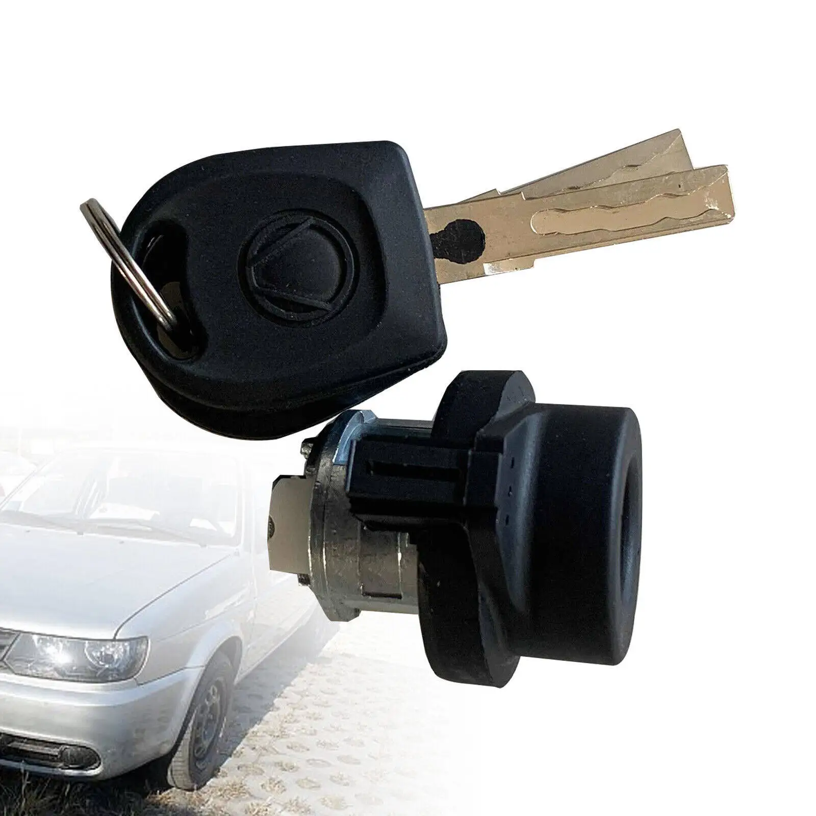 For Seat Leon Ibiza / VW New Ignition Lock Barrel Cylinder Immobilizer & 2 Keys 8E0905855A 8E0905855C