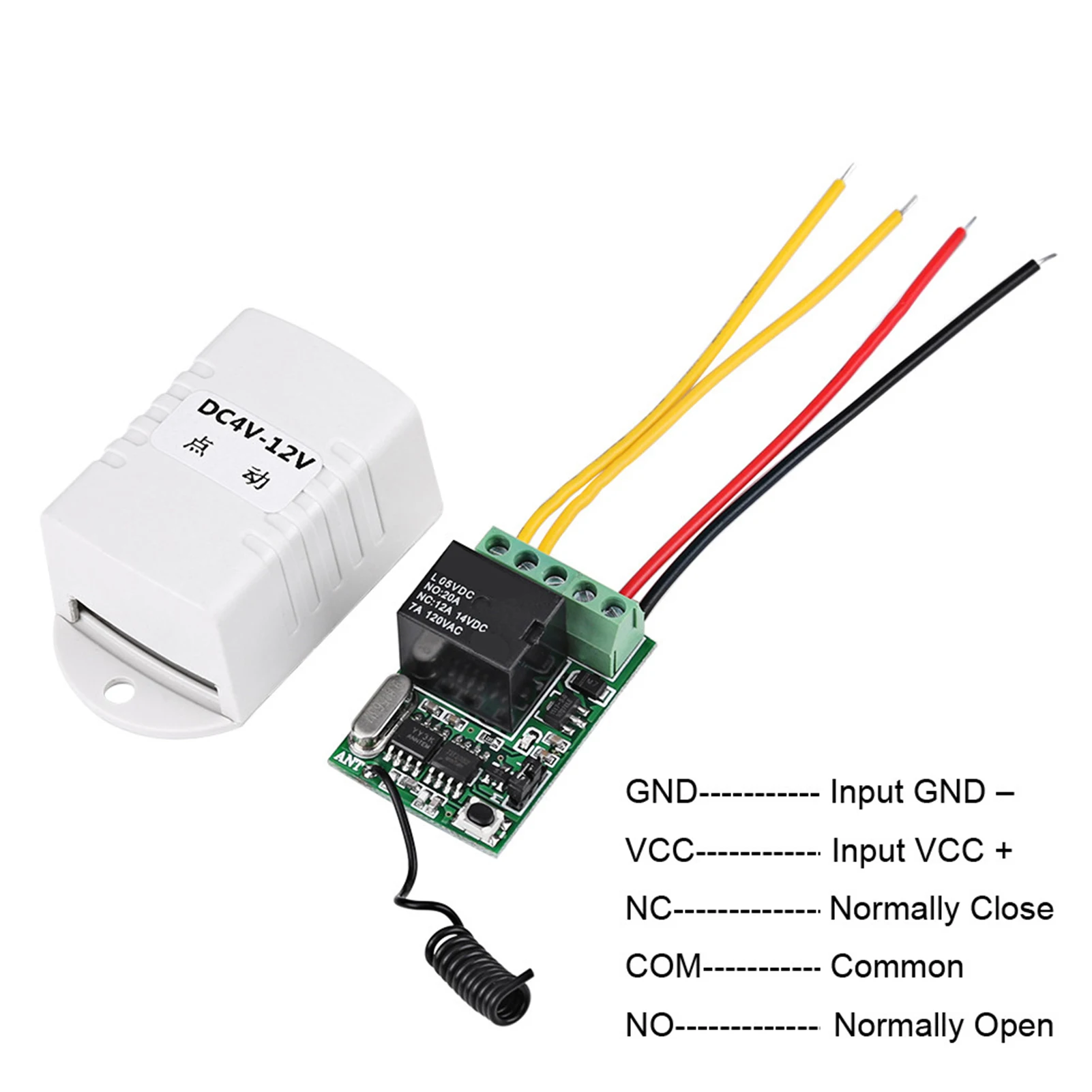 DC 4V 5V 6V 7.4V 9V 12V Relè Wireless di Controllo Remoto Interruttore A Chiave Ricevitore Trasmettitore Relè di Controllo Remoto Senza Fili