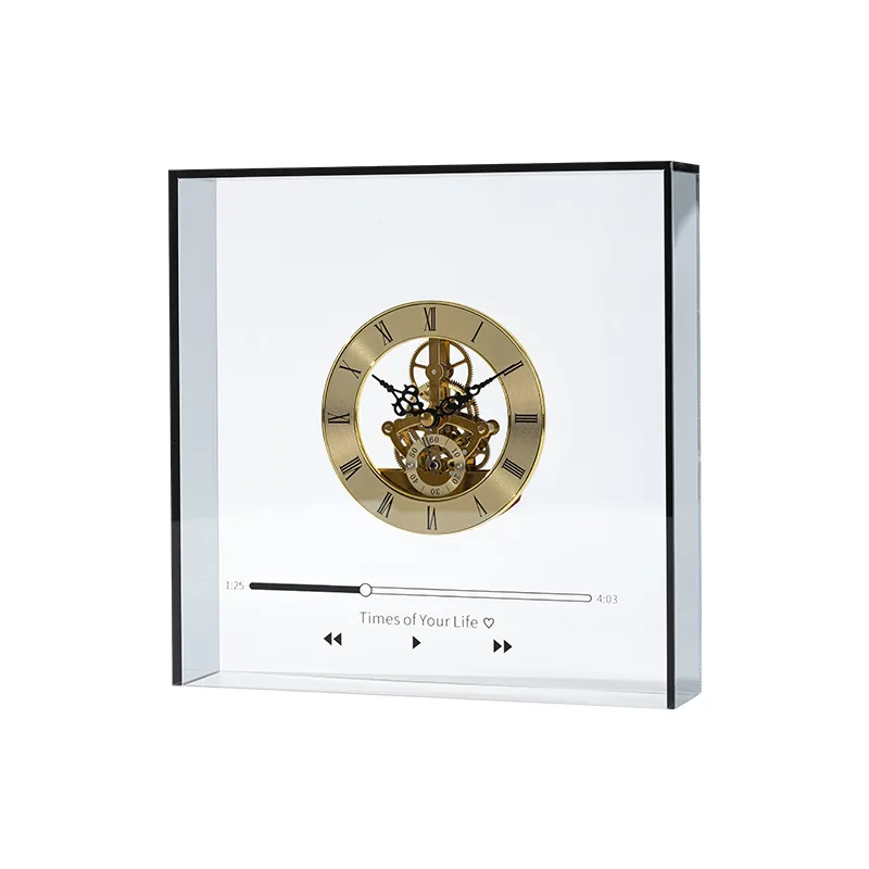 Floating Perspective Semi Mechanical Desk Clock Namtso Modern Minimalist Style Acrylic Decor Clock