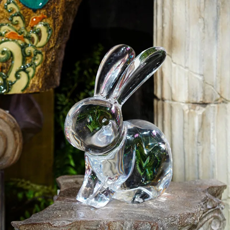 

TY25 light luxury decoration transparent, rabbit platinum crystal acrylic, sculpture ornament