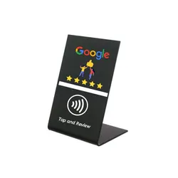 Customized.product.Google Review Card NFC NTAG213 215 Plastic Stand Rfid for Ins//Yelp/Tripadvisor restaurant/hotel