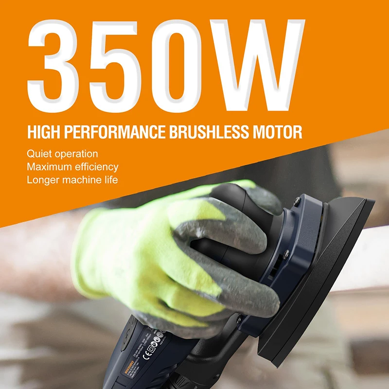 MAXXT Motor Power Detail Sanders Corded Electric Brushless Mouse Sander Woodworking Mini Polishing Machine 350W Car Fine Grinder view 4
