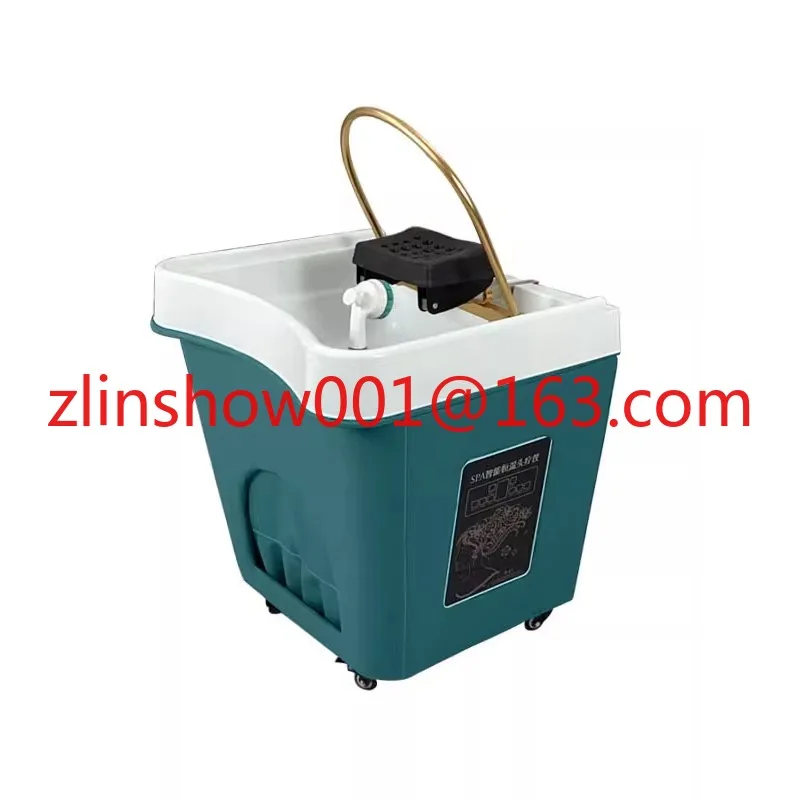 Movable Shampoo Basin Head Therapy Machine Supporting Massage Couch Facial  Household Fumigation  Circulation Shampoo Machine