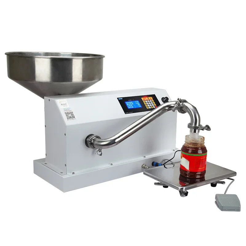 Machine de remplissage liquide AC110V-220V Distributeur quantitatif liquide visqueux de miel de sauce de piment de tomate d'arachide de sésame