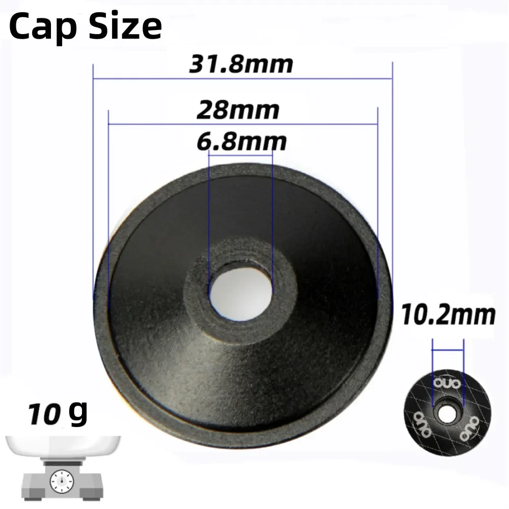 OUO CNC Mtb غطاء الطاقة 1 1/8 سماعة الفواصل الجذعية غطاء علوي الترباس 28.6 مللي متر شوكة فاصل دراجة جسر عمود التوجيه