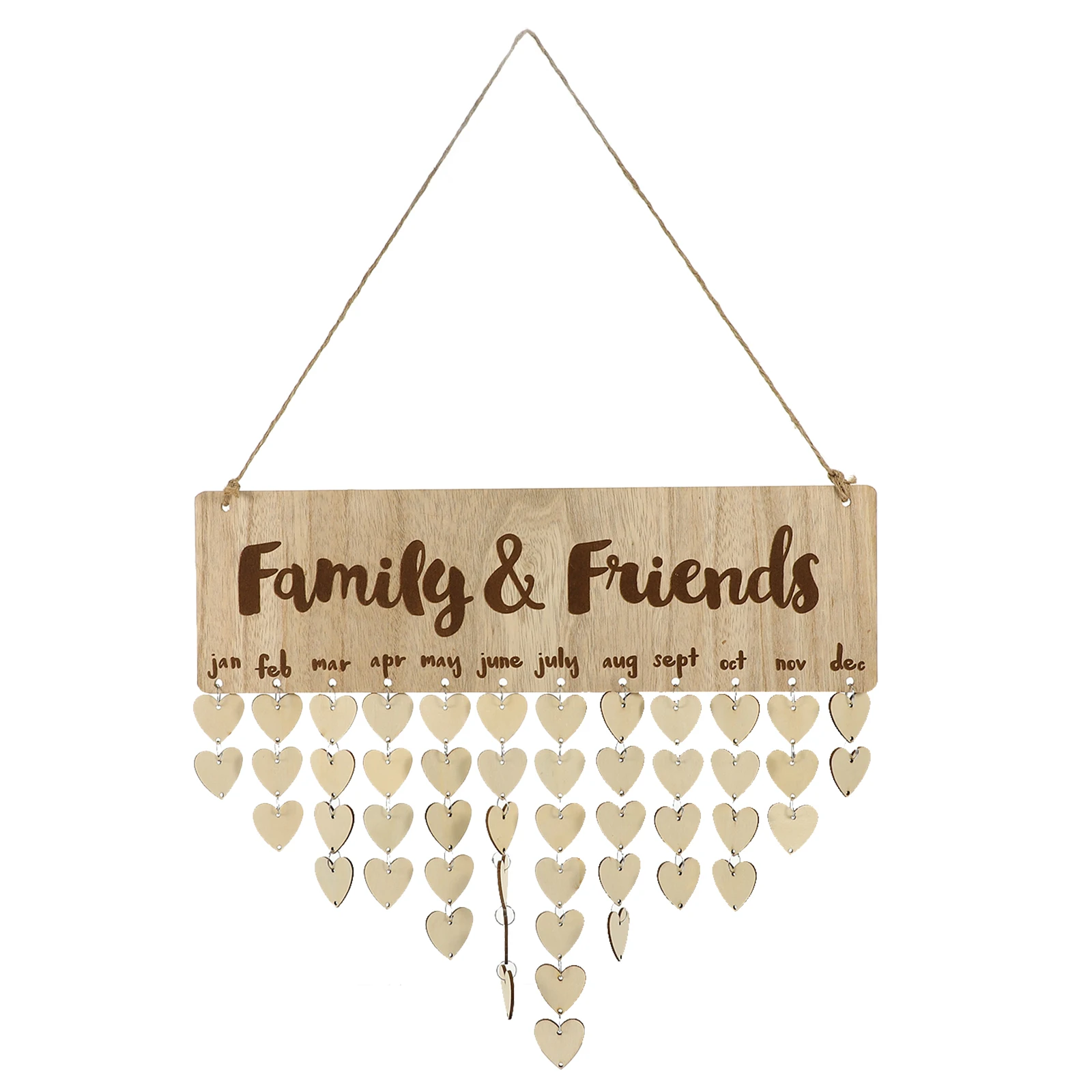 

Home Decor Calendar Pendant Homeware Birthday Hanger Household Countdown Tear off Family s