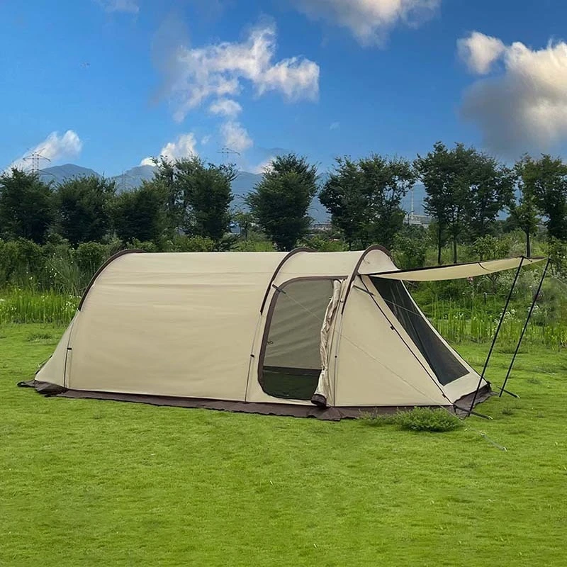 Outdoor Camping Tent One Room And One Hall Tunnel Windproof And Rainproof Shade Tent Quick Open Waterproof Tent