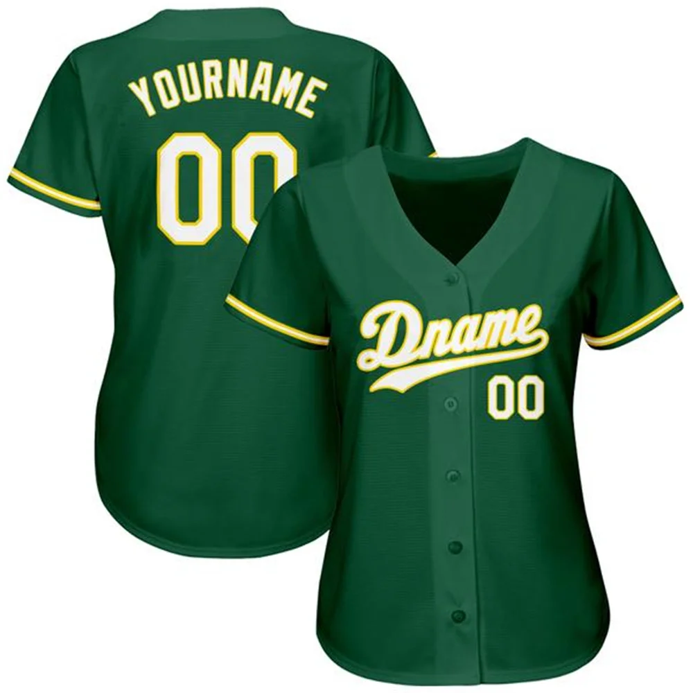 

Custom Baseball Jersey Personalized Printed Your Name/Numbers Button-Down V-neck Shirts for Women Outdoors Party/Game Fans Gift