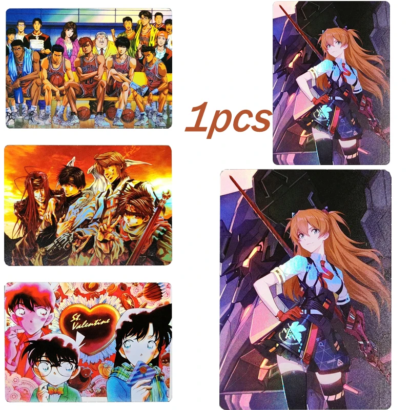 1Pcs/set Anime Detective Conan Eva Eva Conan Edogawa Asuka Langley Soryu Diy Homemade Flash Card Christmas Gift Collection Card