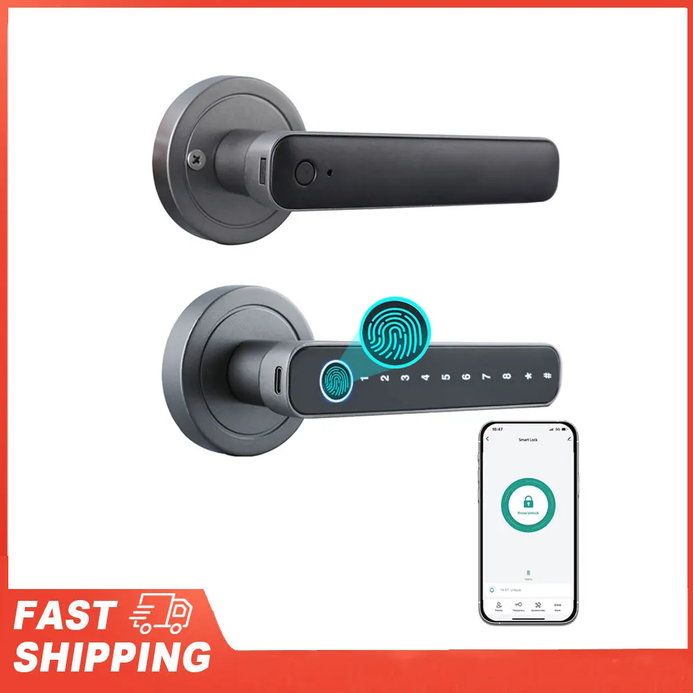 

Дверной замок с отпечатком пальца, 4 способа разблокировки для подключения Tuya BT, разблокировка ключа с паролем для домов, квартир