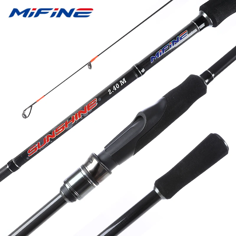 MIFINE SUNSHINE SPIN Spinning Fishing Rod 1.8M 1.98M 2.05M 2.1M 2.35M 2.4M 2.6M 2.7M with 2 Tips UL/L/ML/M Trout Fishingi