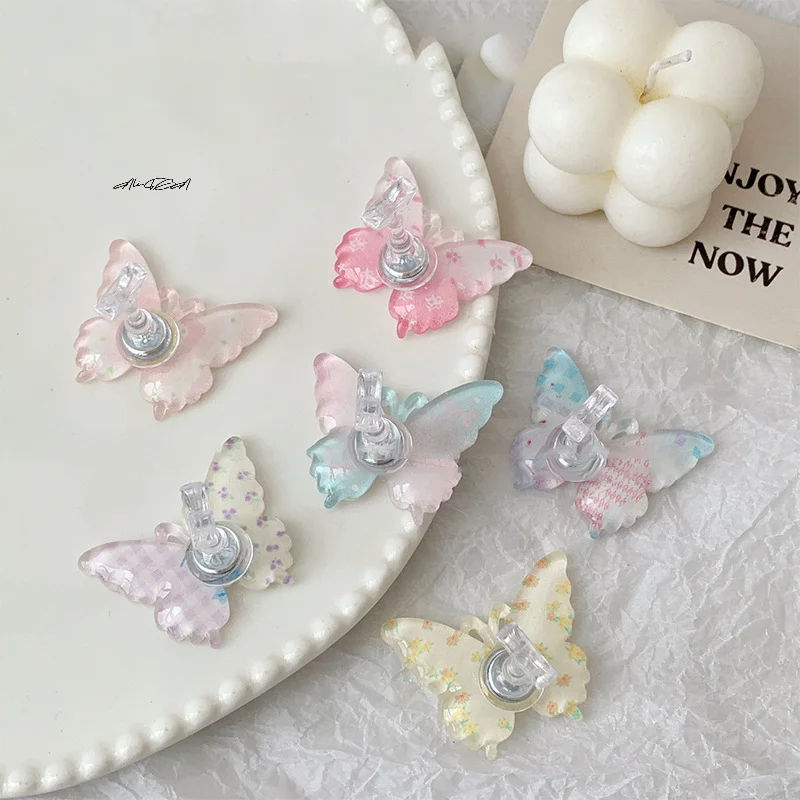 

1Set Butterfly Magnetic Nail Art Holder Set with Base - Nail Practice Stand for Artists Beginners DIY Home Nail Art Tools