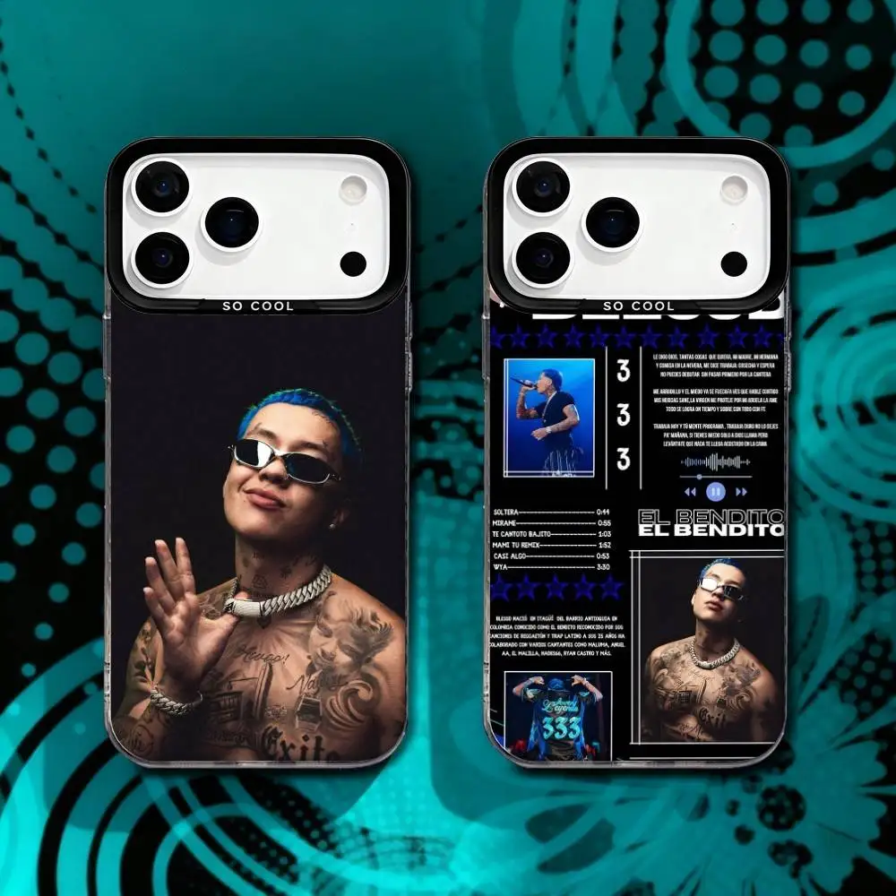 

B-Blessd TRINIDAD BENDITA For iPhone 17,16,15,14,13,12,X,8,Pro,Max,Plus,SE4,Air,Mini Anti-Slip Black IMD Matte Case