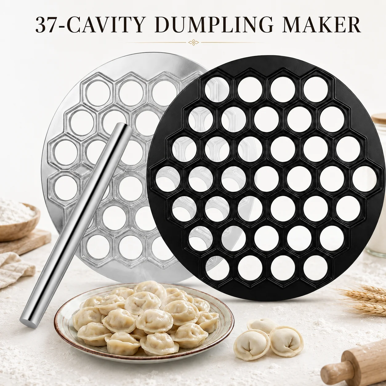 Meal Prep Quick - 37 Holes Aluminum Alloy Dumpling Maker