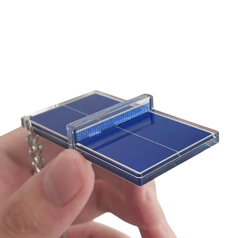 Badminton Keychain Souvenir Mini Tennis Pendant Table Tennis Table Three-dimensional Acrylic Keychain