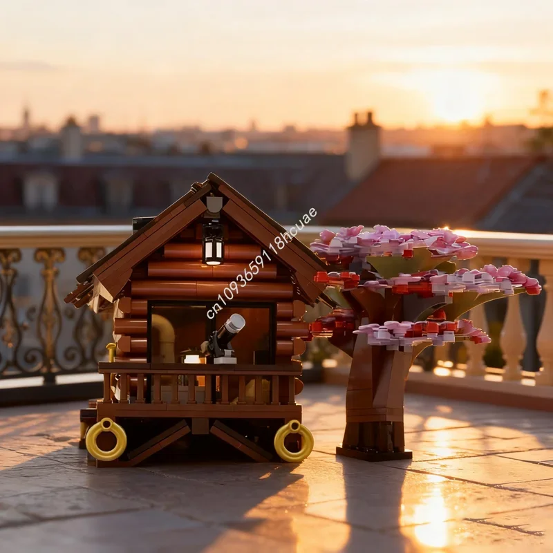 1587 pièces MOC Maison de cabane en bord de lac Whispering Pines, modèle iconique, cadeau de Noël, blocs de construction, architecture, idée de jouet DIY, briques pour enfants