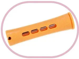 40pcs Cold Wave Perm Rods Set For Women's Long & Short Natural Hair - Plastic Orange Rollers For Curling And DIY Hairdressing