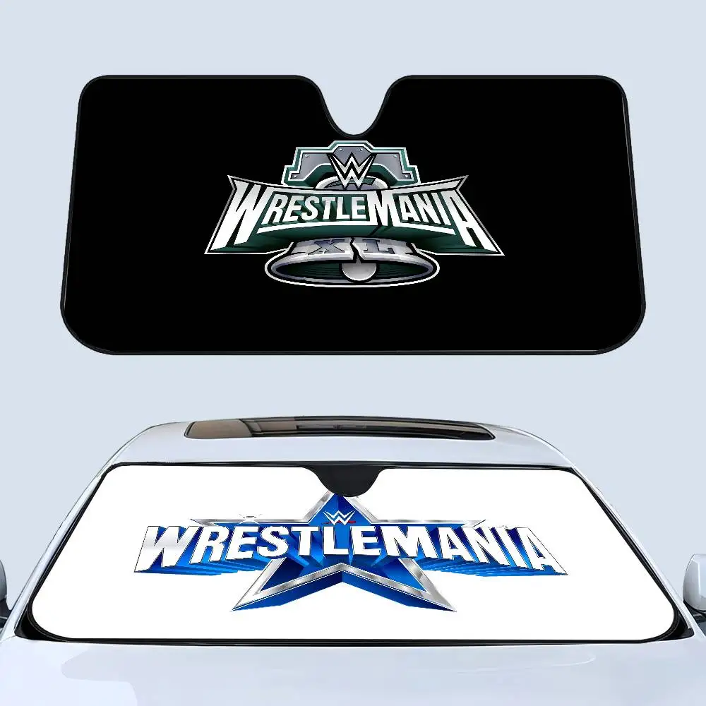 

WWE WrestleMania Front Window Sunshade Black UV Protection Blackout Cloth Windshield Visor Auto Curtain Sunshade Gifts