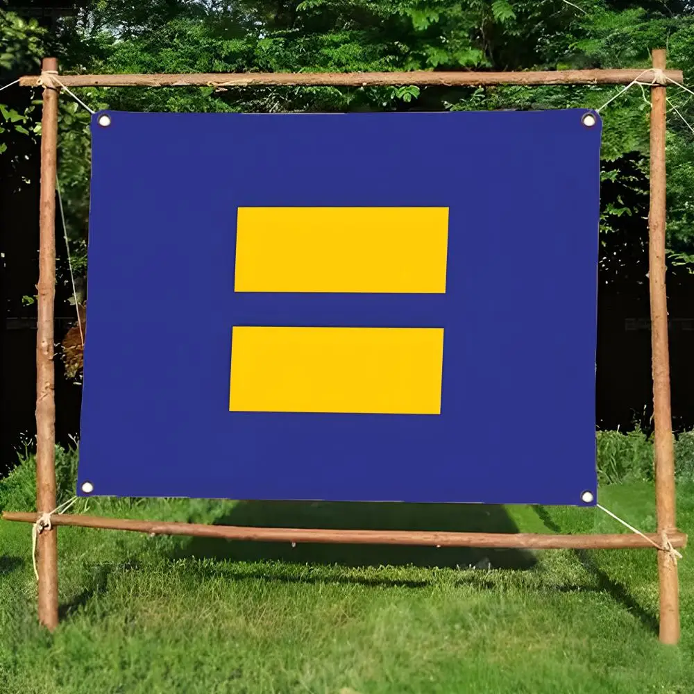 Universal Just E-Equal Human Rights Flags Borderless four-ring ornament indoor outdoor decoration effortless to hang
