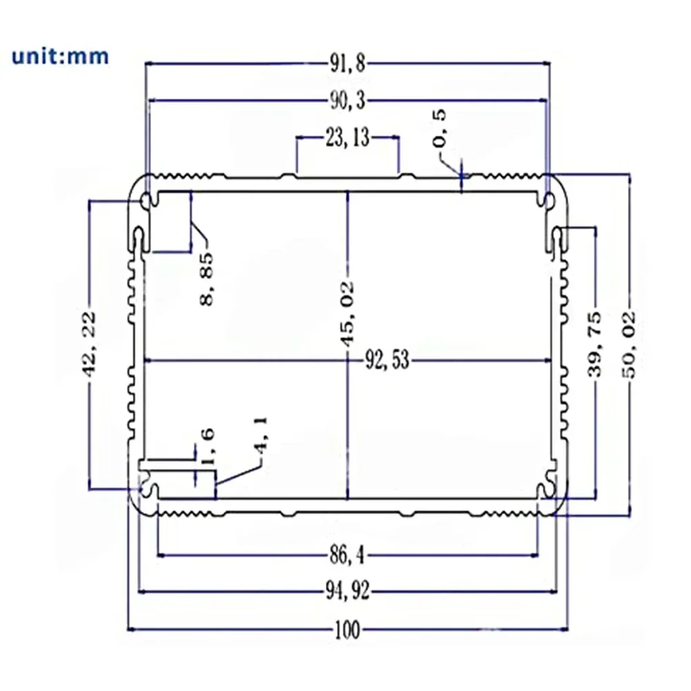 صندوق مشروع إلكتروني صديق للهواية مصنوع من الألومنيوم بحجم أبعاد 3 94 × 3 94 × 1 97 بوصة