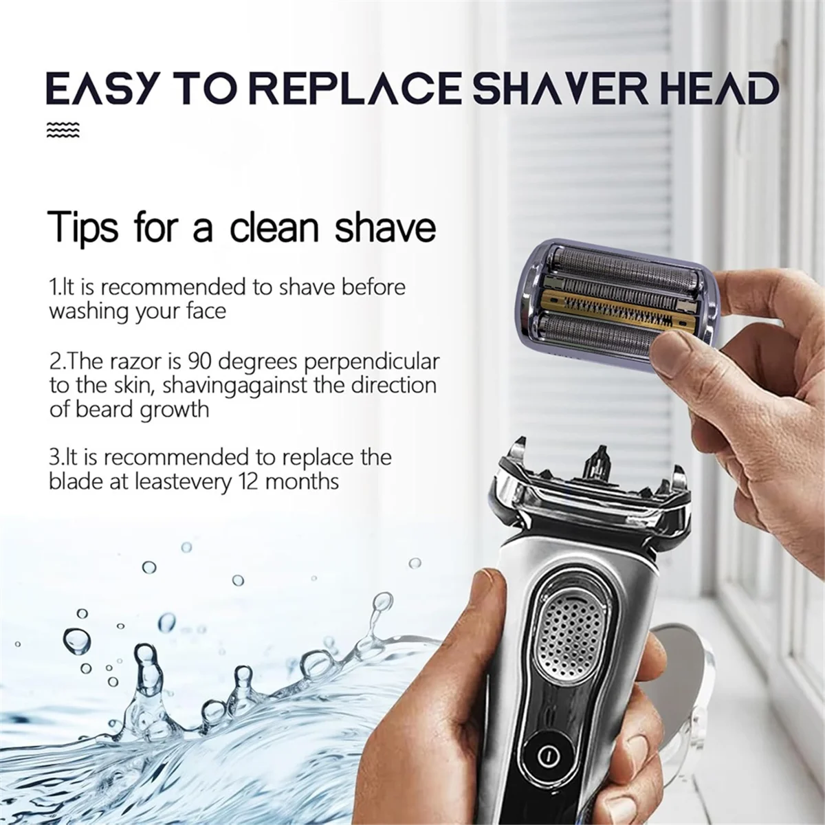 Testina sostitutiva per rasoio elettrico moderno serie 92S 9 per Braun Electric