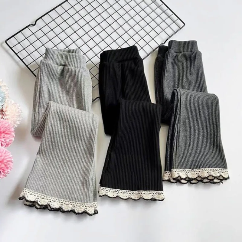 0‑6Y Children Kids Pants Girls Boys Cotton Leggings High Waist Big PP Pants Spring Autumn Casual Soft Fashion Long Trousers